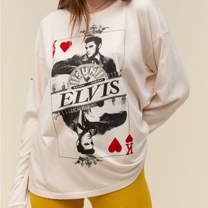 NEW Daydreamer Elvis Sun Records King of Hearts Long Sleeve Size Large